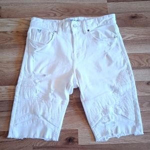 GUESS | Slim Pintuck Moto Shorts